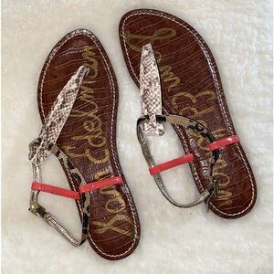Sam Edelman Gigi Animal Print Sandal Sz 10 W